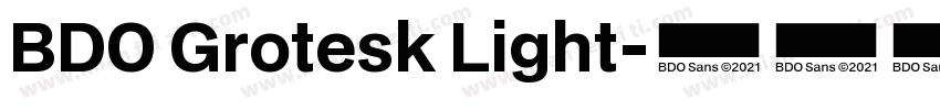 BDO Grotesk Light字体转换